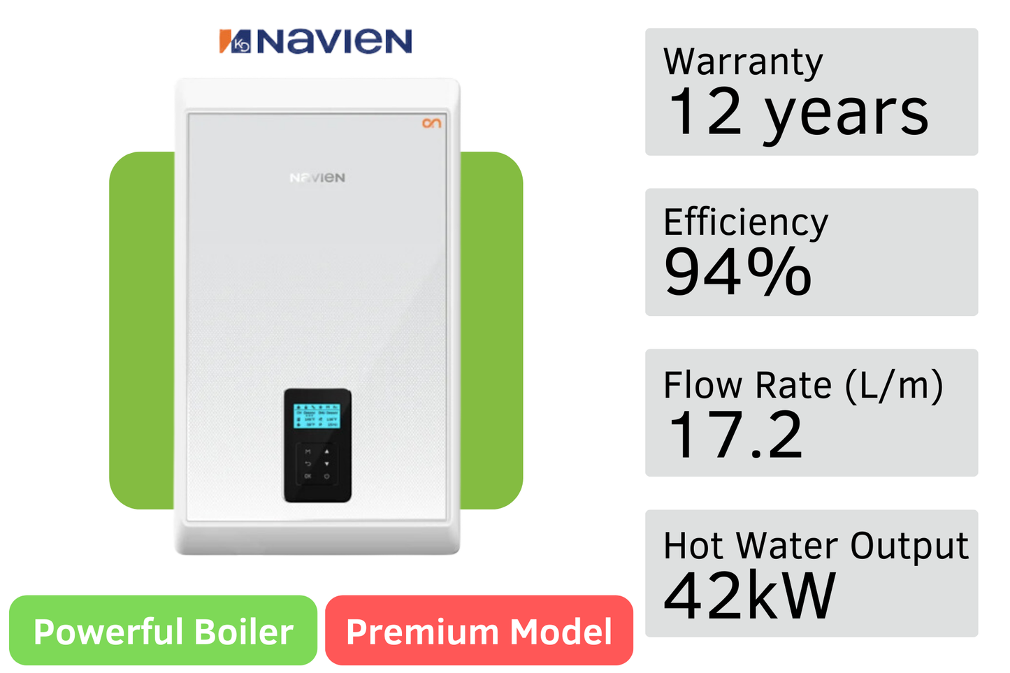 Navien NCB 700 42kW Combi Boiler Swap