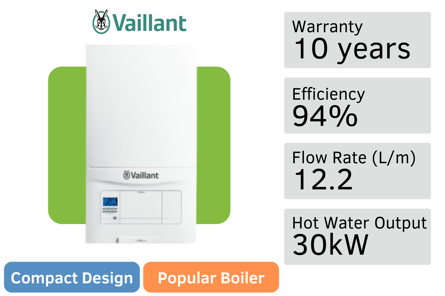Vaillant ecoFIT Pure 830 30kW Combi Swap